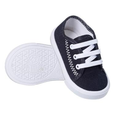 Imagem de Genérico, Tênis Bebe infantil B2A KIDS antialérgico Social Baby Cor:Preto/Branco;Tamanho:18