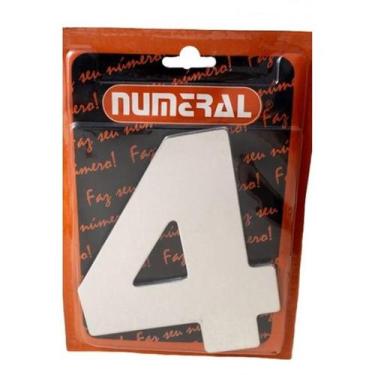 Imagem de Algarismo 4 Numeral 125mm Espelhado 300-4 - Numeral Ind