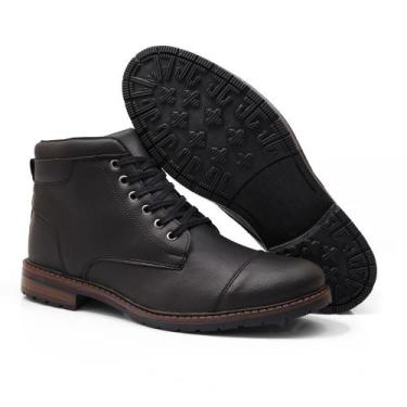 Imagem de Sapato Botina Casual Social Masculino Bota Cano Médio Confortável - Mr