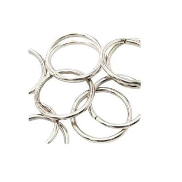 Imagem de Argola Prata  Para Bolsas  Banho Cataforético 10 Unid 25 mm - Personal