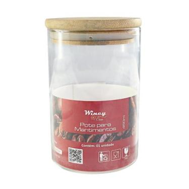 Imagem de Pote para Mantimentos com Tampa de Bambu 450ml - Fullcommerce