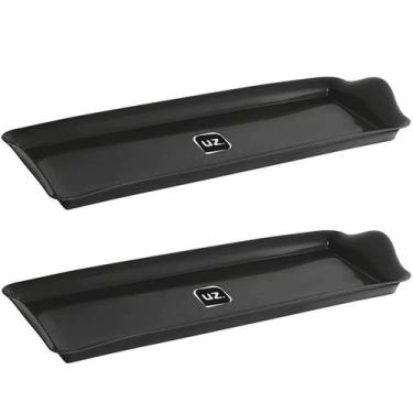 Imagem de Kit 2 Bandejas Travessa Retangular 38x16cm Servir Plástico Petisqueira