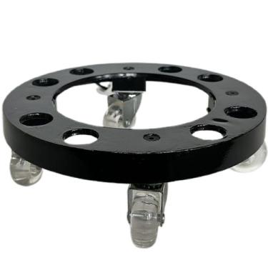 Imagem de Suporte de Alumínio Redondo com Roda Silicone para Vaso 25cm - Alpe & 