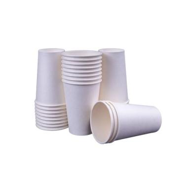 Imagem de Copo de papel liso 180 ml biodegradavel descartável 100 unidades - Bra