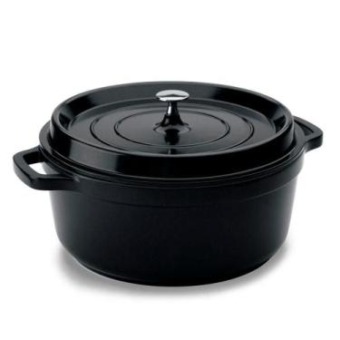 Imagem de Caçarola Studio Antiaderente Cerâmico c/ tampa 6,8 L Preta - Hercules,