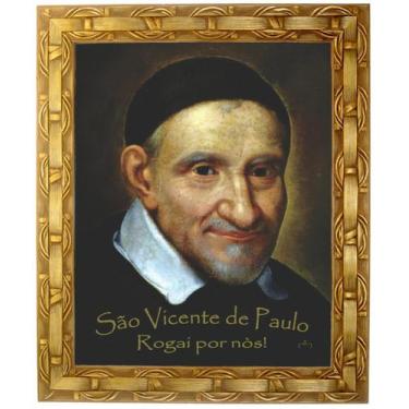 Imagem de Quadro de São Vicente de Paulo, Mod. 01, Tam.30x25cm. Angelus