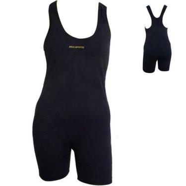 Imagem de Macaquinho Para Hidroginástica e Natação Gold Sports - Anatômico, Pret