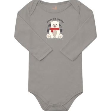 Imagem de Body Manga Longa Bebê Masculino REF:10991 - Kiko e Kika, Concreto, 1