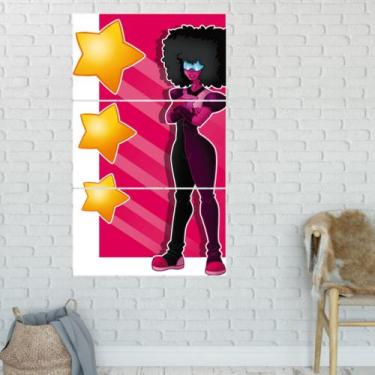 Imagem de Quadro Mosaico Steven Universe 3 Peças Para Decoração de Ambientes - N