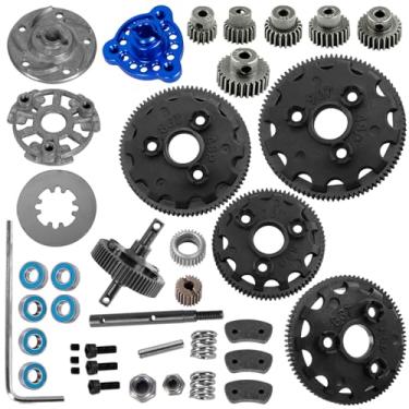 Imagem de BRCatWPark RC 48P Spur Gear (76T 83T 86T 90T) Upgrades Part for 1/10 Slash/Rustler/Stampede/Bandit 2WD (VXL),w/Slipper Clutch & Transmission Gear & Slipper Rebuild Kit & Pressure Plate,Navy Blue