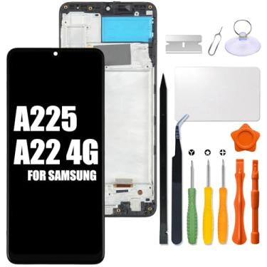 Imagem de Tela de substituição para Samsung Galaxy A22 4G com moldura digitalizadora para Samsung A225 Display LCD A225F A225F/DS A225M A225M/DS com kit de reparo (não A22 5G/A226)
