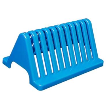 Imagem de MERIGLARE Suporte para lâminas de microscópio, suporte para drenagem de lâminas de vidro para profissionais, Azul