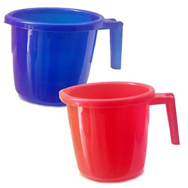 Imagem de AnNafi® Caneca de banho | Caneca de água de banho certificada | Canecas de plástico para banheiro | Caneca de banho sem BPA Canecas de acampamento Dabba | Canecas de água de banho - 1,5 litro | Uma ou