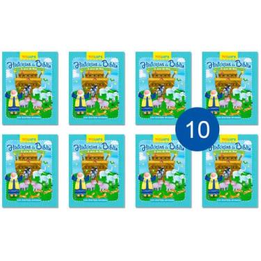 Imagem de Arca de Noé - Kit 10 Livrinhos Lembrancinha de Festa Sacolinha Anivers