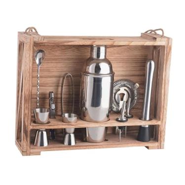Imagem de Generic Kit de mistura de coquetéis de 14 peças, kits de barman de mixologia, conjunto de ferramentas de saca-rolhas e filtro de gelo, conjunto de