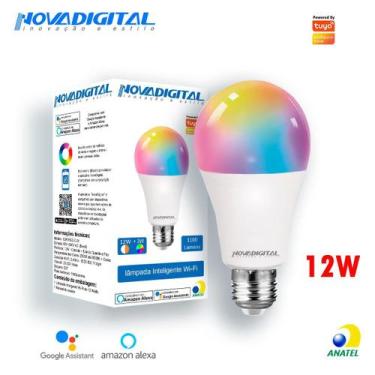 Imagem de Smart Lâmpada De Led Rgbw Inteligente Wifi 12W - Novadigital