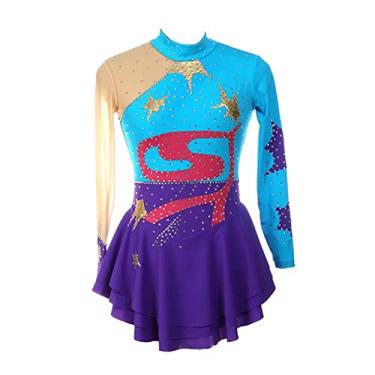 Imagem de Vestido De Patinação No Gelo Para Meninas, Roupas De Ginástica Ao Ar Livre Feitas À Mão Collant Para Competição Traje De Patinação Artística Adequado Para Patinação Artística, Patinação No Gelo, Patin