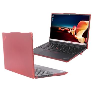 Imagem de mCover Capa rígida compatível apenas com Notebook Lenovo ThinkPad E14 Gen 5/Gen 6 2023-2025 14 polegadas (com dobradiça de 180°, não serve para nenhum outro modelo Lenovo) - Vermelho