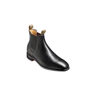 Imagem de BARKER Bota Chelsea masculina Mansfield feita à mão – Botas Chelsea de couro premium feitas à mão para conforto elegante, Panturrilha preta, 43