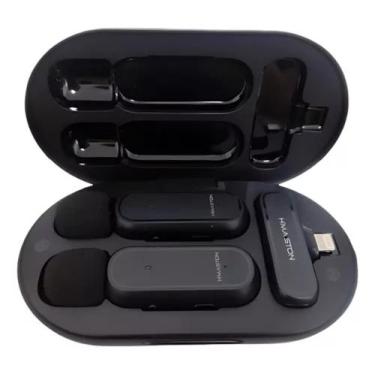 Imagem de Microfone Duplo Profissional De Lapela Anti Ruído P/IOS Cor Preto