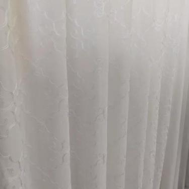 Imagem de Cortina Para Bastão Voil Com Bordado 4,00x2,50 Luxo Forrada - Salvatex