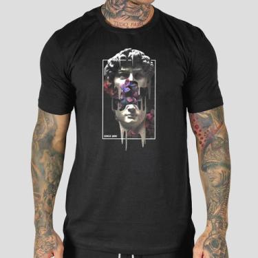 Imagem de Camiseta Masculina Algodão Premium Pega a Visao Estatua Flores - MP Mo