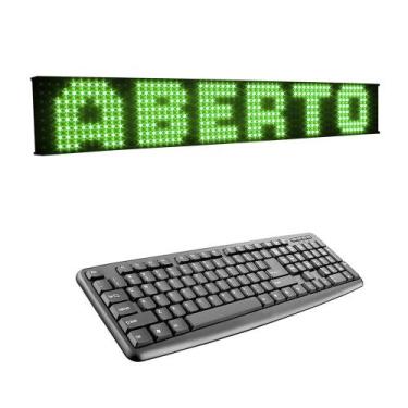 Imagem de Painel de LED, Letreiro Mensagens Climatizar 8L64C Verde