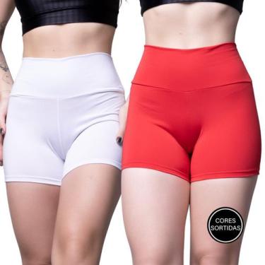 Imagem de Kit 10 Shorts Suplex Fitness Vekyo Modas Feminino Curto Liso Roupa de 