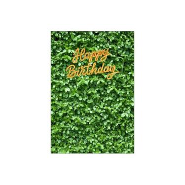 Imagem de Painel De Festa Vertical 1,50 x 2,20 - Efeito Muro Inglês Happy Birthd