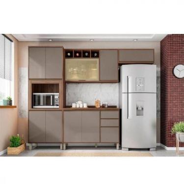 Imagem de Balcão Luciane Yara 2 Portas 3 Gavetas Sem Tampo 120 Cm 1304/199 Vanil