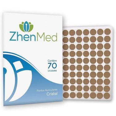 Imagem de Placa Acupuntura ZhenMed Cristal Esparadrapo Redondo - 70 unidades - L