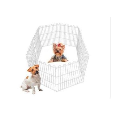Imagem de Cercado Para Cachorro E Outros Pets, Coelhos, 40cm Altura - Metal Lini