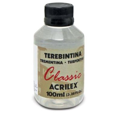 Imagem de Terebintina 100ml Diluente Vegetal Natural da Tinta À Óleo - ACRILEX
