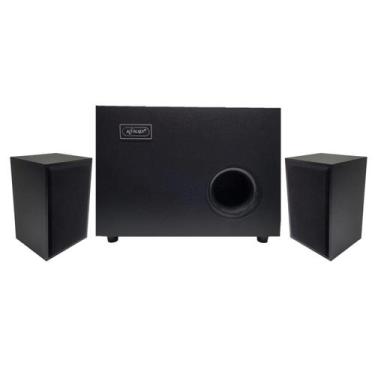 Imagem de Caixa De Som Subwoofer Home Theater 2.1 25w Rms Bivolt Pc KP-RO809 - K