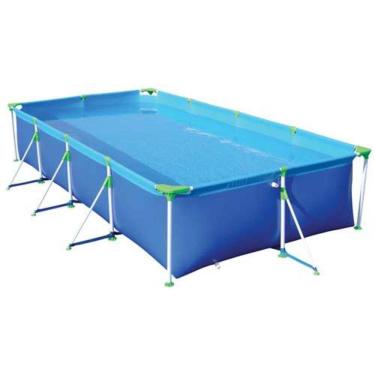 Imagem de Piscina Desmontável Premium 6.200L - Mor PVC Reforçado | Design Moderno | 2 Válvulas | Com Escoras