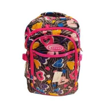 Imagem de Mochila Sport Pequena Reforçada Estampada PRETA - PRADO