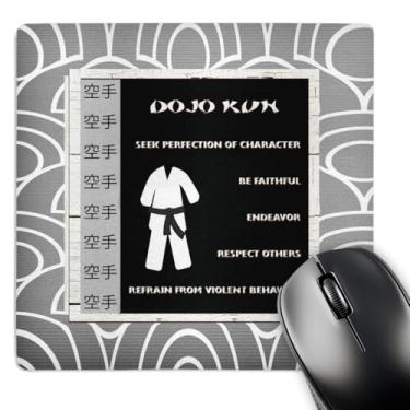 Imagem de DoJo Kun, artes marciais japonesas, regras de karatê, cinto preto - mouse pad, 20 x 20 cm (mp_218337_1)