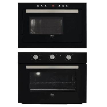 Imagem de Kit Forno Elétrico Fischer Infinity Embutir 50L 5 Funções + Micro-ondas Infinity 25L Preto 220V