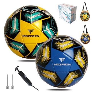 Imagem de Bola de Futebol MGZFEZN Tamanho 5, 1 Unidade, Azul, Couro Sintético, Costurado à Máquina, 20 cm, 425 g, Esportes, Criança