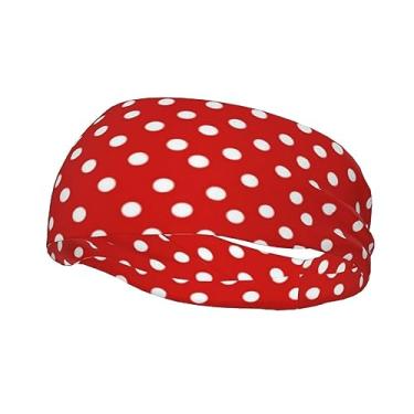 Imagem de Bandanas de bolinhas vermelhas, brancas, pretas, femininas, masculinas, modernas e esportivas, para corrida, ciclismo, ioga