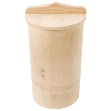 Imagem de Luxshiny Balde de Arroz de Madeira Panela de Arroz de Barril Cozido no Vapor Tigela de Arroz de Sushi de Madeira Hangiri Sushi Oke Banheira de Mistura de Arroz com Tampa para Cozinha Doméstica