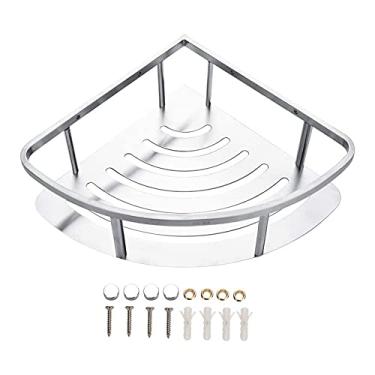 Imagem de Prateleira de Armazenamento de Canto de Chuveiro de Aço Inoxidável 304, Cesta Anti-triângulo para Gel de Banho de Banheiro, Shampoo e Sabonetes Com Design Oco de Drenagem Rápida