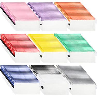 Imagem de 200 bolsas de malha com zíper, bolsas de malha a granel com bolsa de malha com zíper, à prova d'água, pequenas bolsas de arquivo com zíper para organização de materiais de escritório escolares, 23 x 11 cm, 10 cores sortidas