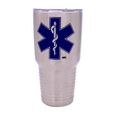 Imagem de EMT EMS Star of Life Copo de viagem de 850 g com tampa Ambulância de presente paramédico