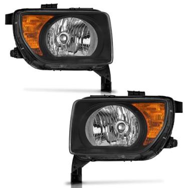 Imagem de WEELMOTO Faróis para 03-04 Element DX, 03-06 Element EX, 04-06 Element LX Halogênio, Elemento de farol preto refletor Amble lado esquerdo + direito