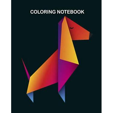 Imagem de Coloring Book: dachshund colored origami 8 x 10 inches