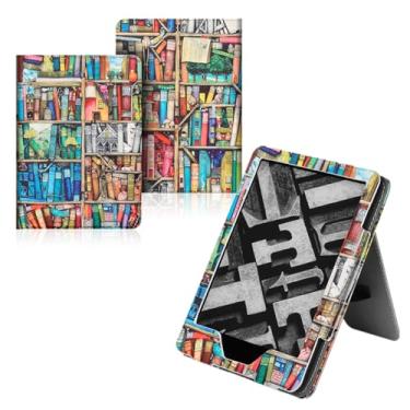 Imagem de GUKSRASO Capa com Suporte para Kindle Oasis 9ª/10ª 2017/2019 - Capa de pu DuráVel com Auto Sleep Wake, Slot para CartãO, Recurso de AlçA de MãO