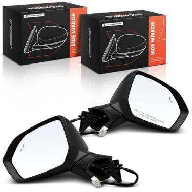Imagem de A-Premium Par (2) espelhos retrovisores elétricos do lado do motorista e do passageiro - compatível com Hyundai Palisade 2020 2021 2022 - Preto dobrável manual aquecido com indicador de seta e