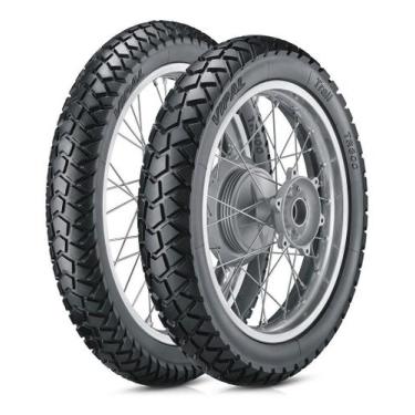 Imagem de Par Pneu Vipal 90/90-19 Dianteiro + 110/90-17 Traseiro Para Moto Nxr 1