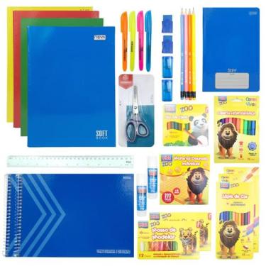 Imagem de Kit Material Escolar Ensino Fundamental 1- 3 ano Lista SME - DEZdeDEZ,